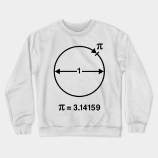 Pi / ∏ / π / Mathematics / Geometry (UK & USA / Black) Crewneck Sweatshirt